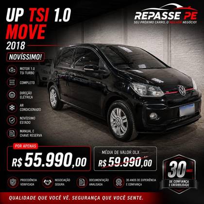 VOLKSWAGEN UP 1.0 TSI MOVE UP 12V FLEX 4P MANUAL VOLKSWAGEN UP 1.0 TSI MOVE UP 12V FLEX 4P MANUAL